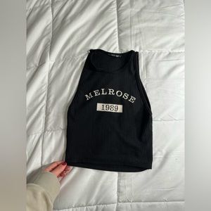 Black melrose croptop